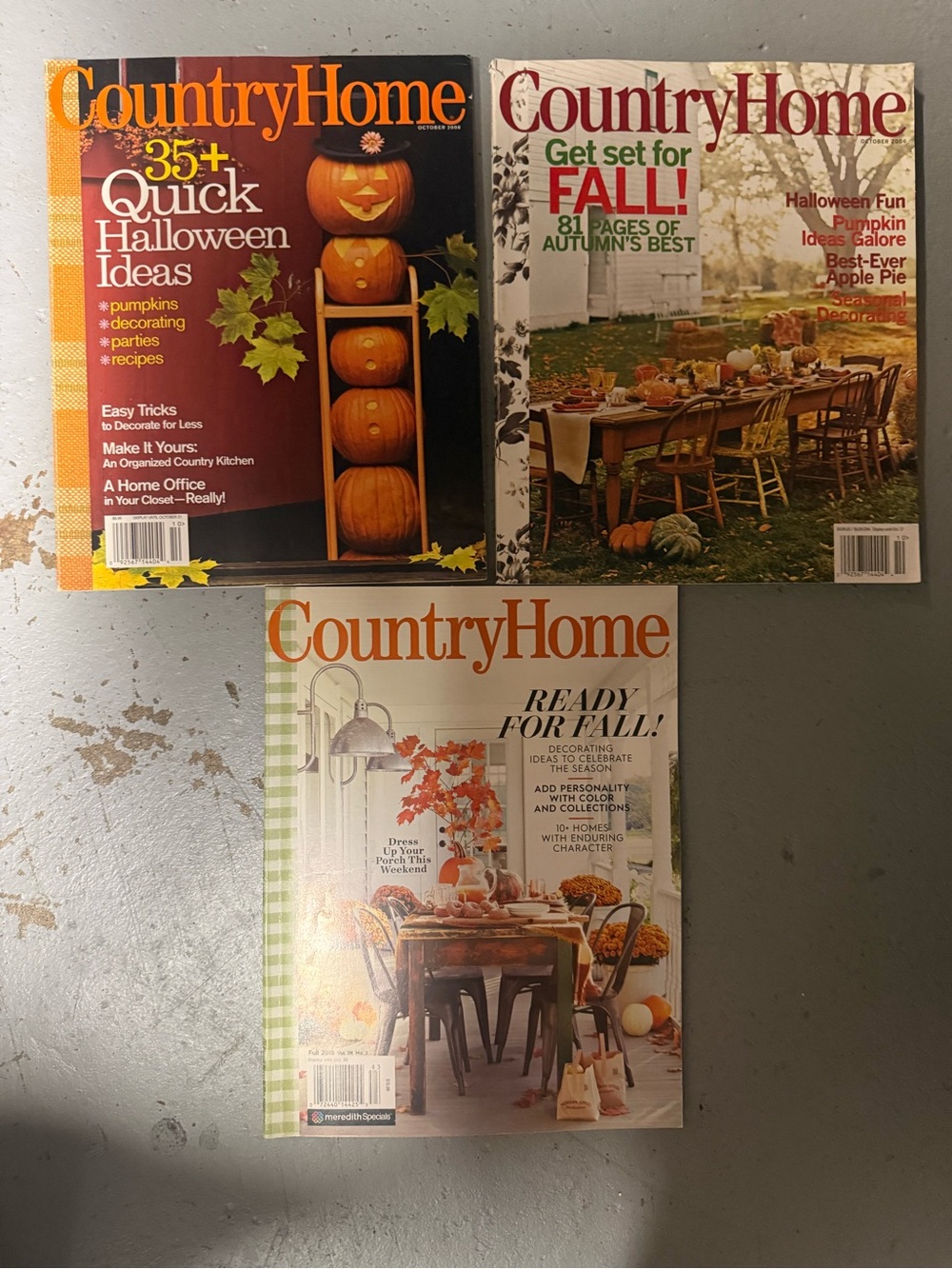 Country Home Magazine Fall Halloween Lot 2006 2008 2018